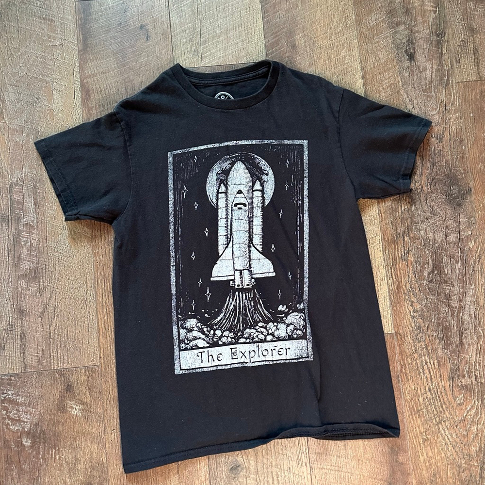 Tarot The Explorer Space Shuttle Short Sleeve Tee S